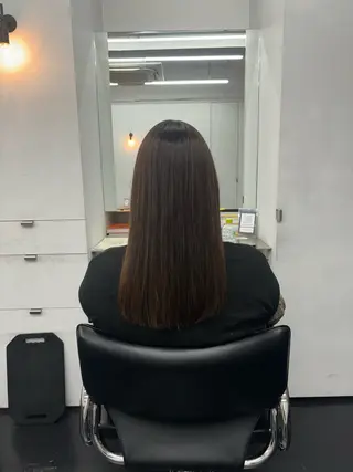 ロング パーマ 【ヤマザキアヤメ】 艶カラー/縮毛矯正のヘアスタイル