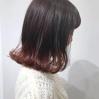 ミディアム カラー i muのヘアスタイル