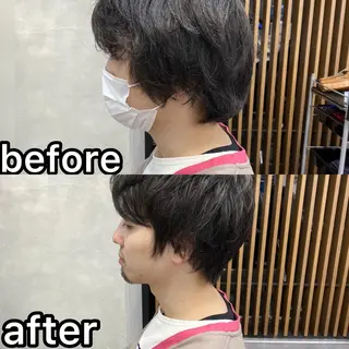 ミディアム メンズ 半個室メンズ カット🥕羽鳥淳妃のヘアスタイル