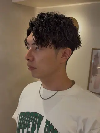 ショート パーマ メンズ ツイスパ/波巻き 鈴木教介👯‍♀️のヘアスタイル
