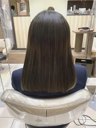 ロング パーマ ブリーチでもできる 縮毛矯正相原慎🌈のヘアスタイル