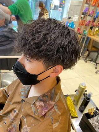 ショート パーマ メンズ パーマ/縮毛矯正/ 店長 ・村田伊吹のヘアスタイル
