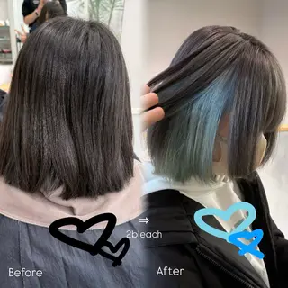 ミディアム カラー 佐藤 歩菜のヘアスタイル