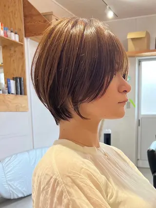 ショート 茅ヶ崎/ショートボブ /ハイトーン/片野のヘアスタイル