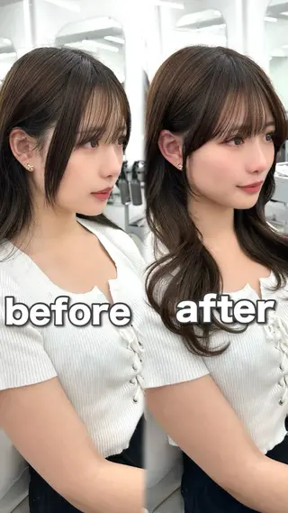 セミロング カラー メンズ 前髪顔まわりカット 🌈中村海聖のヘアスタイル