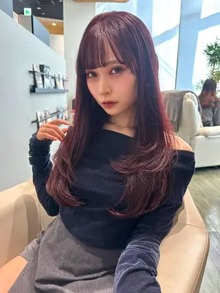 ロング カラー ktwo☆ ☆岡村さつきのヘアスタイル