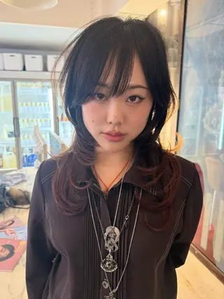 セミロング HARUNA/原宿/ デザイン/カットのヘアスタイル