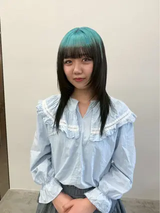 セミロング エクステ/大人可愛い カラー🩷RINAのヘアスタイル