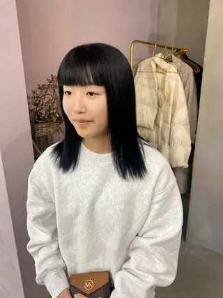 セミロング カラー 前橋 姫奈のヘアスタイル