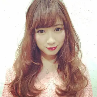 ロング カラー パーマ ヘアアレンジ メンズ キッズ kobayashi $hogoのヘアスタイル