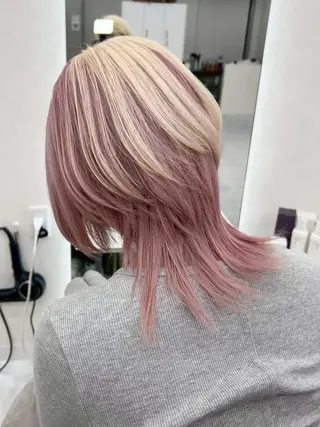 ミディアム カラー 髪質改善ストレート髪 質改善カラー特化中崎のヘアスタイル