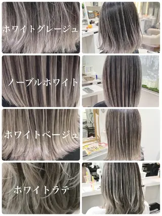 ミディアム カラー ＡＳＨ大宮/ブリーチ 髪質改善/カラーのヘアスタイル