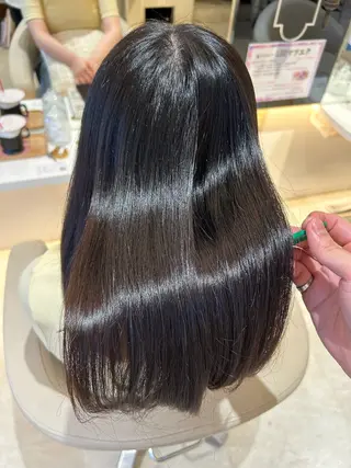 ロング 髪質改善・縮毛矯正 濱　泰賀のヘアスタイル