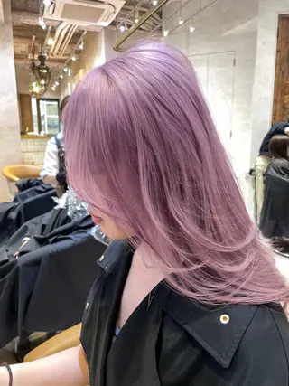 ロング カラー ブリーチなし 透明感カラー/艶髪のヘアスタイル