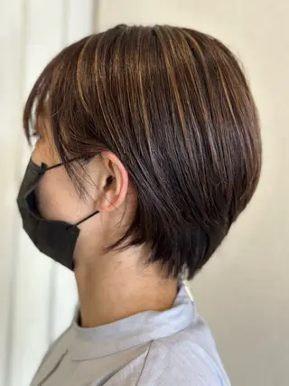 ショート カラー 青山 祐一朗のヘアスタイル