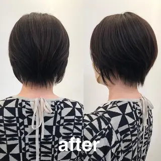 ショート ツノガイ エリのヘアスタイル
