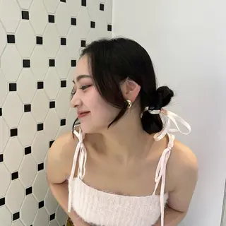 ロング カラー ヘアアレンジ 顔周り/透明感/銀座 🩵rinoのヘアスタイル