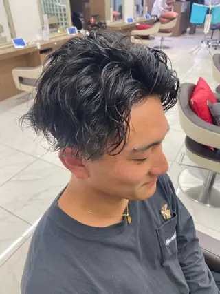 パーマ メンズ ハードパーマ Rico💜のヘアスタイル