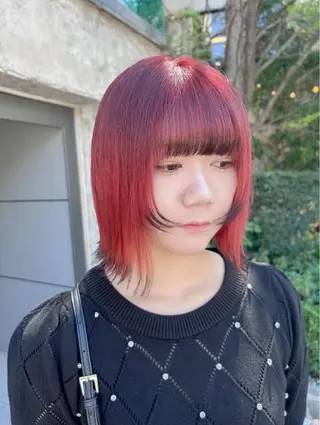 ミディアム カラー メンズ ☁️かずき☁️青.紫 推し活カラー💫のヘアスタイル