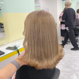 セミロング カラー mai🍑暖色カラー /レイヤー💖のヘアスタイル