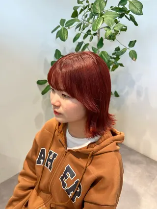 ミディアム カラー HANAME 原宿美容室のヘアスタイル