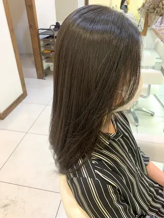 セミロング カラー 似合わせカラー/艶 髪質改善/ヨシザキのヘアスタイル