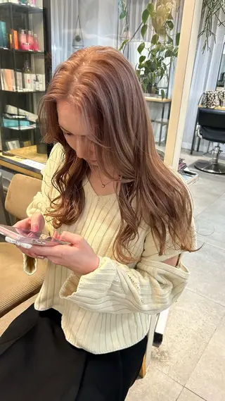 ロング カラー じゅわっと暖色カラー 🍊Moemiのヘアスタイル