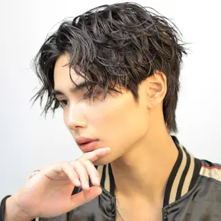 ショート カラー パーマ ヘアアレンジ メンズ スパイキー/フェザー /波巻き/かいとのヘアスタイル