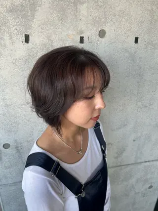 ショート 似合わせレイヤー/透 明感カラー/momiのヘアスタイル