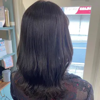 セミロング カラー 透明感カラー/韓国 ヘア🩶yuri🩵のヘアスタイル
