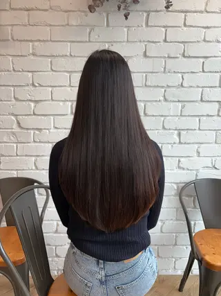 ロング 髪質改善トリートメン ト/縮毛矯正/ゆうなのヘアスタイル