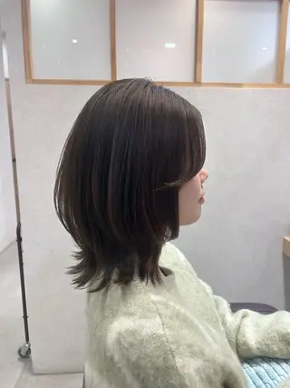 ミディアム Mao 🎀bob Oliveカラー🌿のヘアスタイル