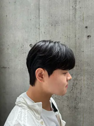 ショート パーマ メンズ カルマパーマ韓国ヘア shiryuのヘアスタイル