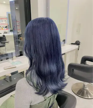 ロング カラー ヘアアレンジ 🫧モテる💗ダメー ジレスハイトーン🫧のヘアスタイル