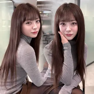 ロング MISAKI/韓国 透明感カラー🎀のヘアスタイル