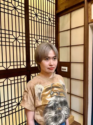ショート カラー トレンドパーマ☝️ 🌱ショート/緒方椋のヘアスタイル