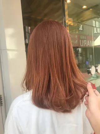 ミディアム カラー パーマ uru" すずきさゆりのヘアスタイル
