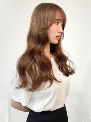 ロング キダアヤカ/ 梅田/ベージュカラーのヘアスタイル