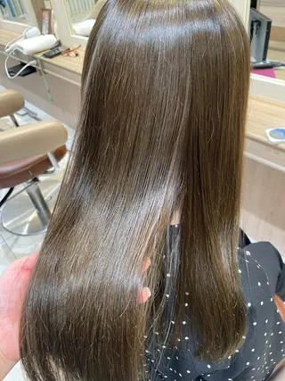 セミロング カラー 韓国ヘアメイク🎀/ 縮毛矯正✨山本媛香のヘアスタイル