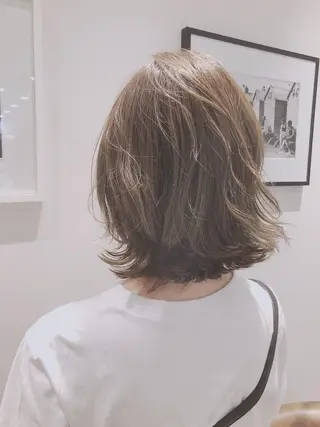 ミディアム カラー cherir髪質改善 パーソナルカラー診断のヘアスタイル