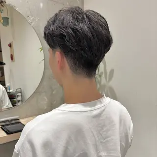 パーマ メンズ AMI ウルフ/ショートのヘアスタイル