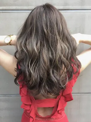 セミロング カラー 北間 寛哉のヘアスタイル
