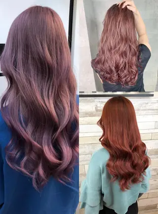 セミロング カラー _WHITE 高槻のヘアスタイル