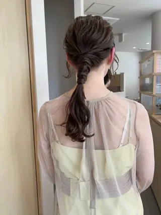 ヘアアレンジ 結婚式お呼ばれヘア セット🌼Tommyのヘアスタイル