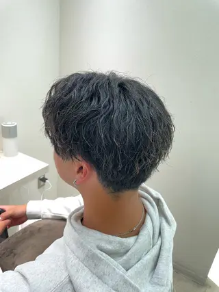 ショート パーマ 田中 郁也のヘアスタイル