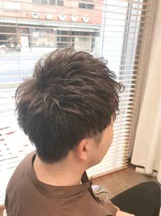 ショート カラー パーマ アザマ　ヤスカツ _rosso 川口のヘアスタイル