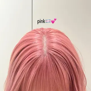 セミロング あらいしほ /ダブルカラーのヘアスタイル