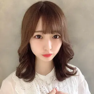 ミディアム カラー ✨️美髪矯正×似合わ せ艶カラー✨藤田透のヘアスタイル