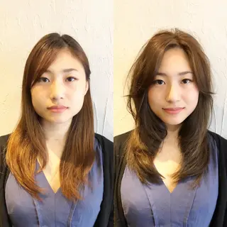 ロング 髪質改善縮毛矯正 専門店のヘアスタイル