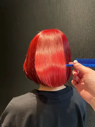 ショート カラー レイヤーカット/ フェミニン💕/鏡のヘアスタイル